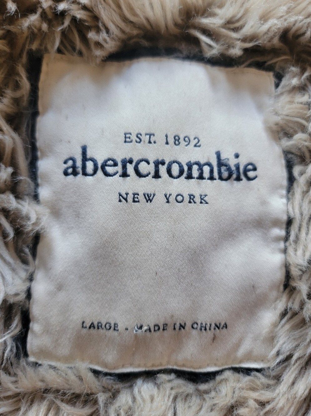 Ambercrombie & Fitch Vintage Jacket With Faux Fur Lining And Unique Toggle